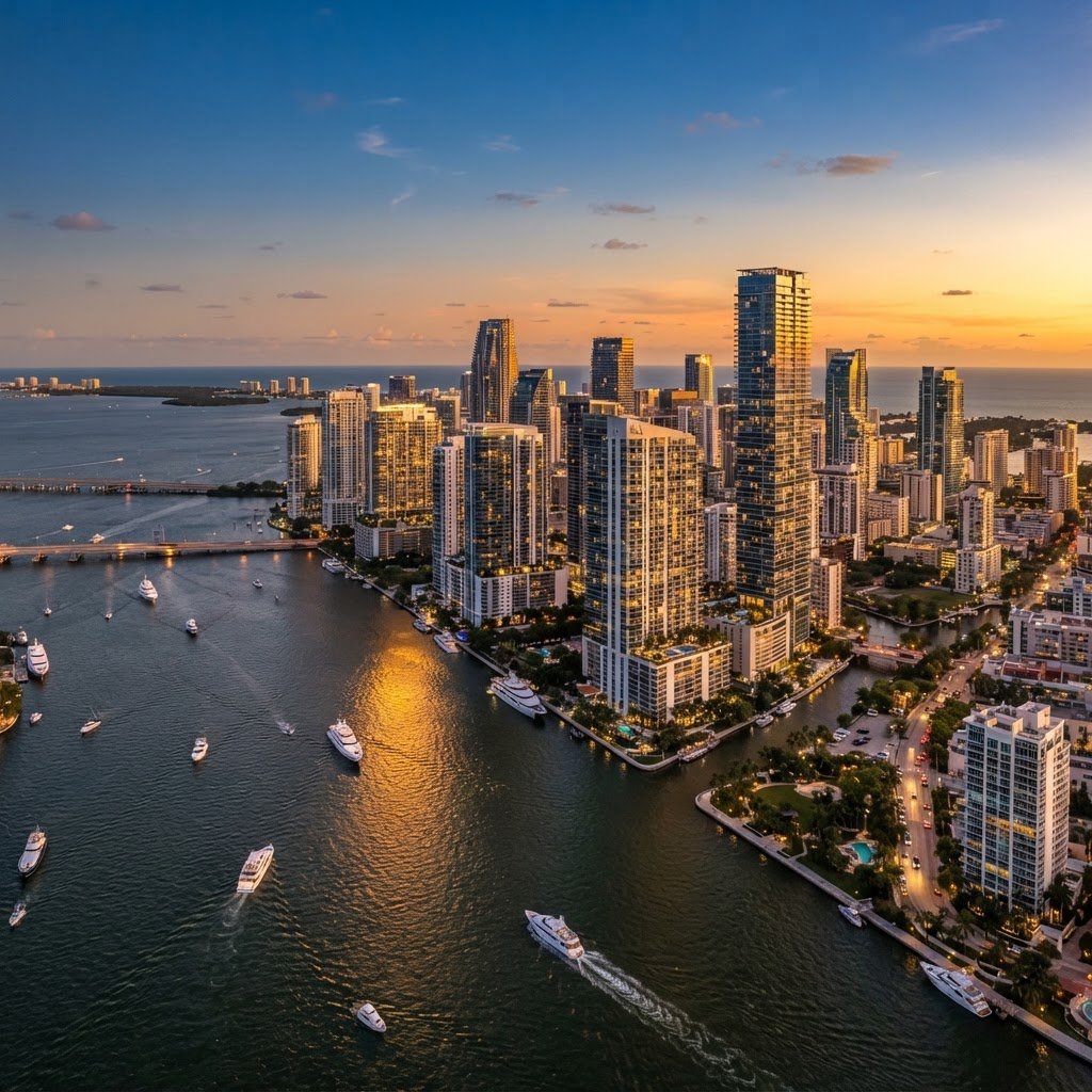 Luxury Miami high-rise skyline